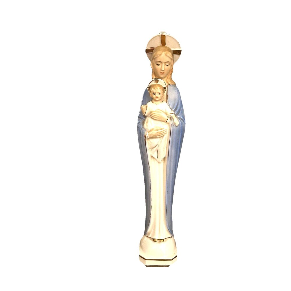Madonna Child Figure Blessed Mother Mary Jesus 1963 Made Japan 11" HAND MISSING